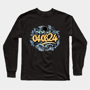 Solar Eclipse, Graffiti Design Long Sleeve T-Shirt